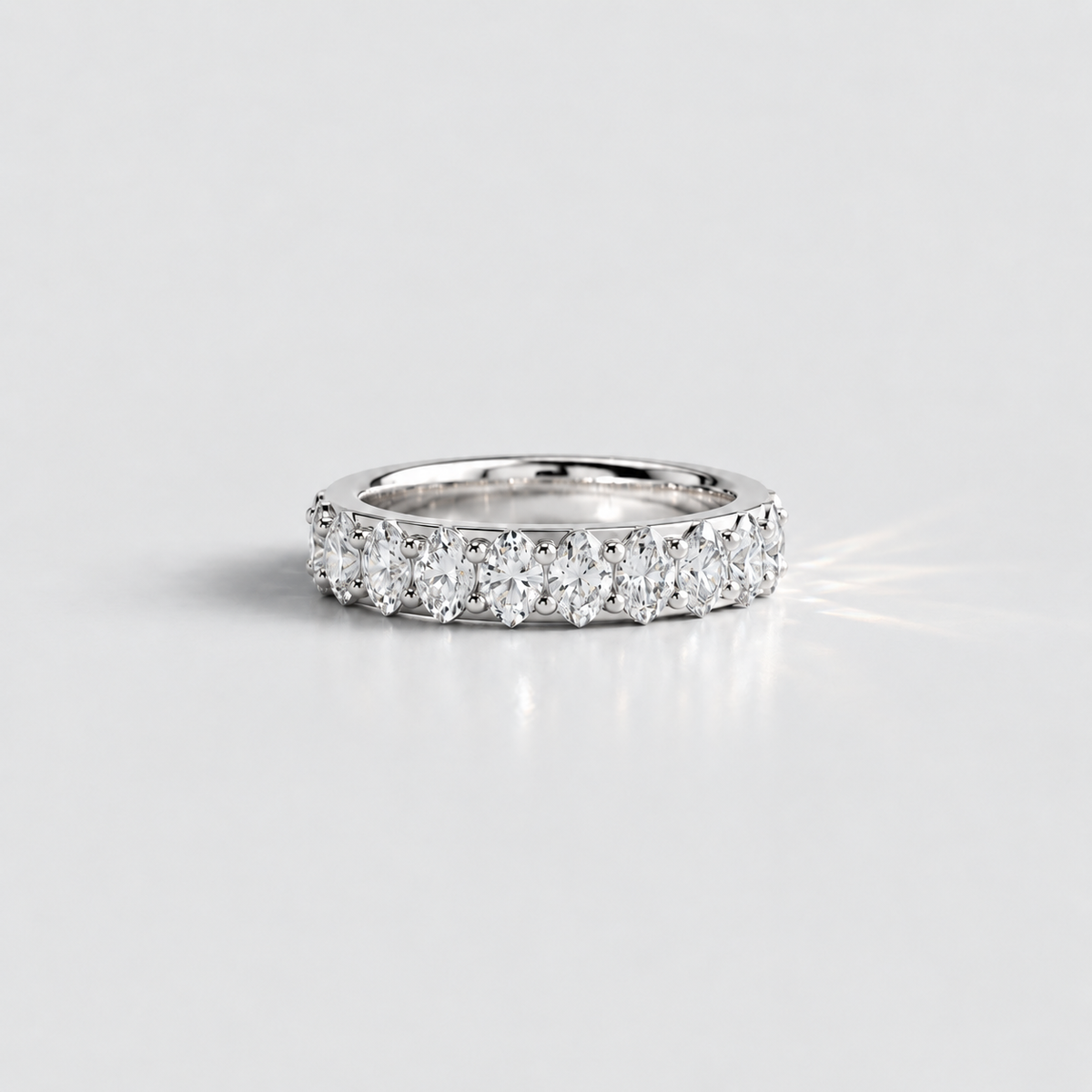 5 Ct. Lab-Grown Diamond Oval Cut Eternity Band (EF/VVS-VS)