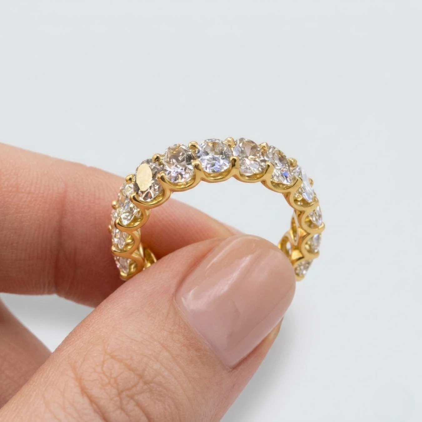 1.00tcw (VS-EF) Oval Cut Lab-Grown Diamond Eternity Band for Women