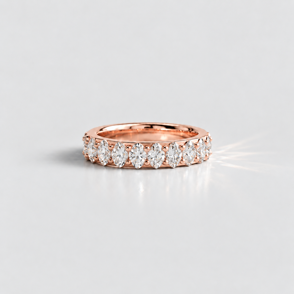 5 Ct. Lab-Grown Diamond Oval Cut Eternity Band (EF/VVS-VS)