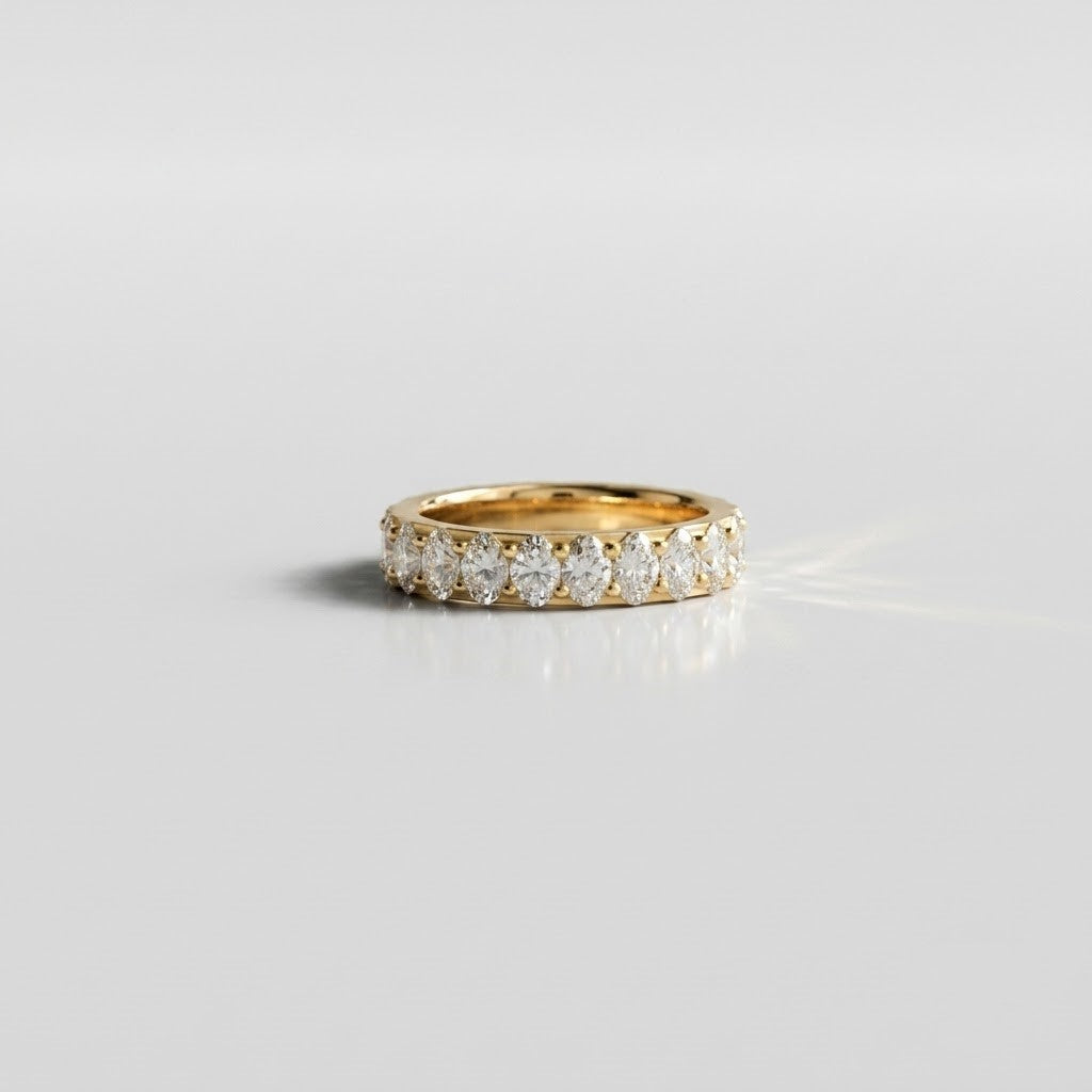 1.00tcw (VS-EF) Oval Cut Lab-Grown Diamond Eternity Band for Women