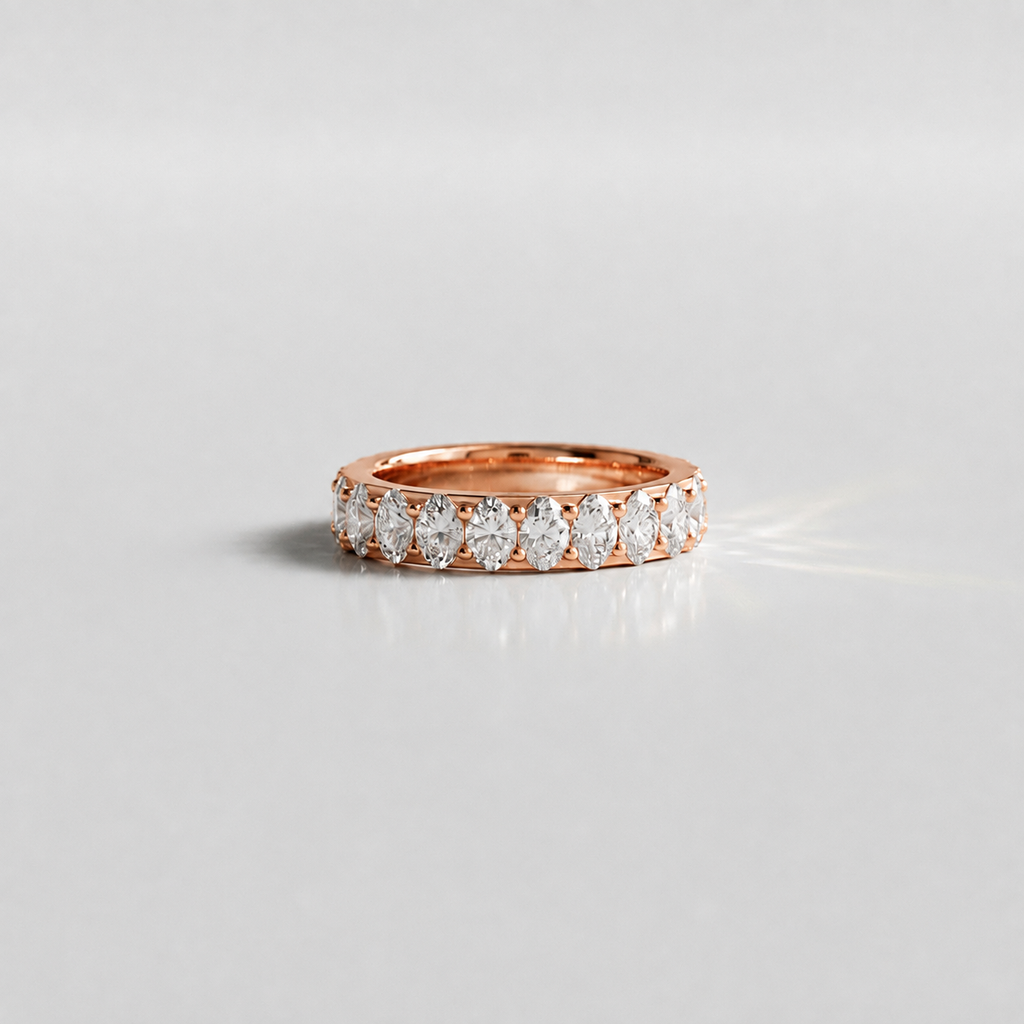 1 Ct. Round Cut Lab-Grown Diamond Eternity Band (VS–EF)