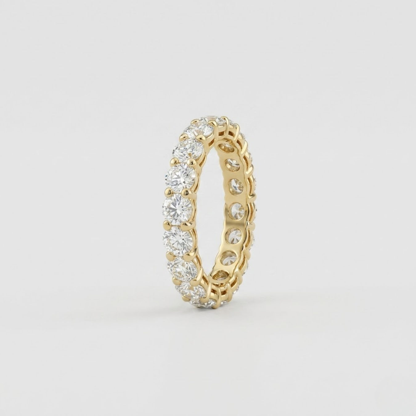 1.00 TCW (VS–EF) Round Cut Lab-Grown Diamond Eternity Band for Women