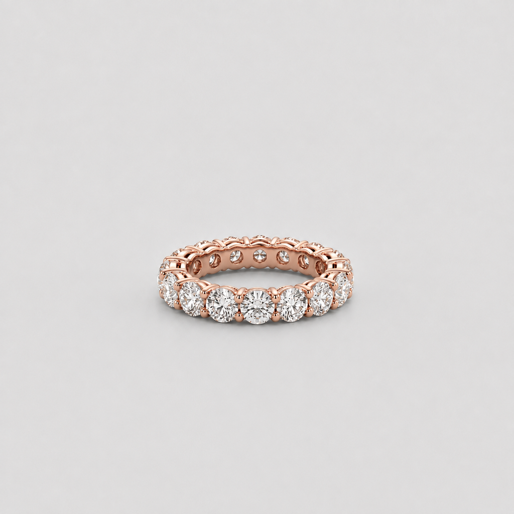 4.5 Ct. Round Cut Lab-Grown Diamond Eternity Band (VS–EF)
