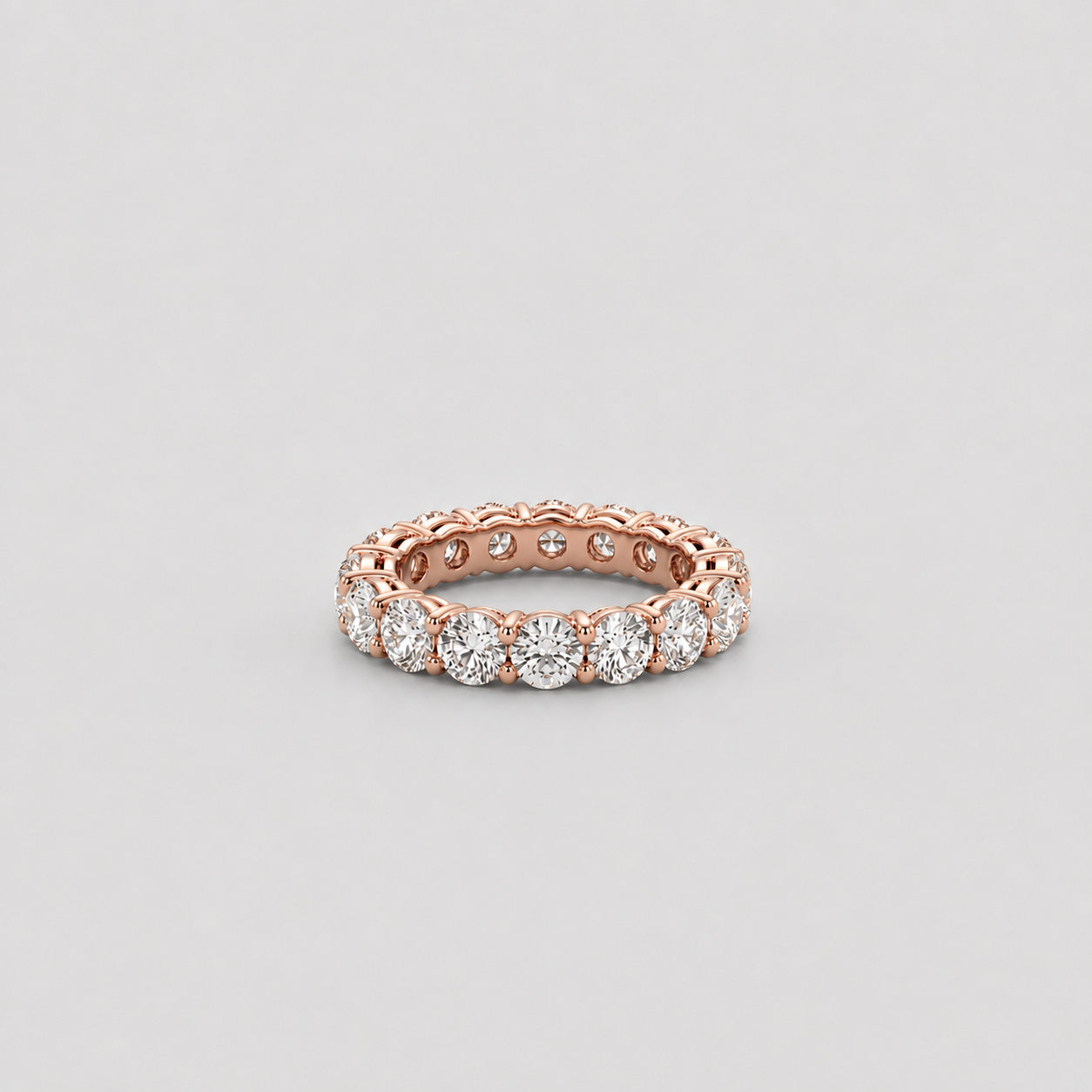 4.5 Ct. Round Cut Lab-Grown Diamond Eternity Band (VS–EF)