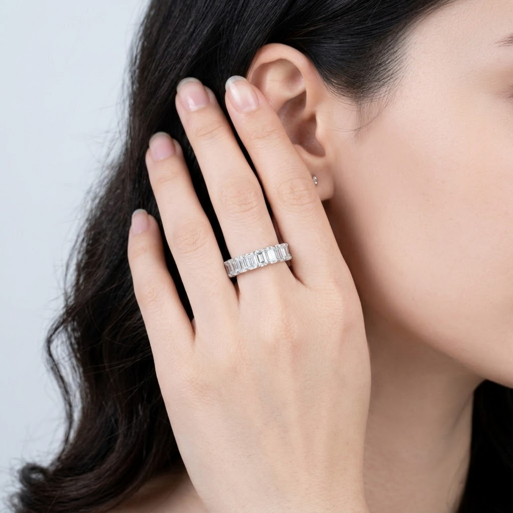 2.00 TCW (VS-EF) Baguette Cut Lab-Grown Diamond Eternity Band for Women