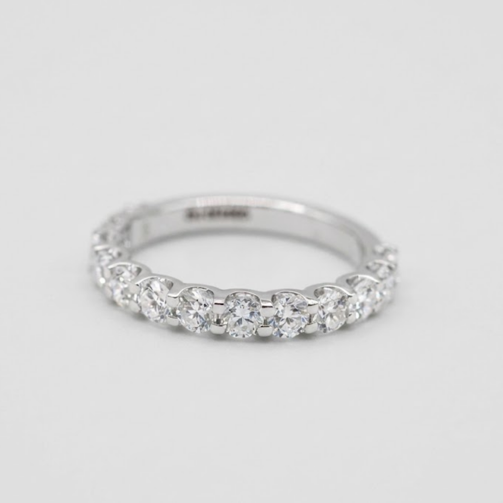 0.60 TCW (VS-EF) Round Cut Lab-Grown Diamond Eternity Band for Women