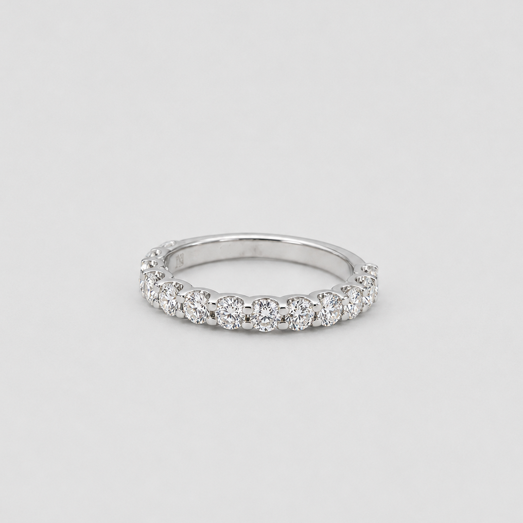 0.60 Ct. Round Cut Lab-Grown Diamond Eternity Band (VS-EF)