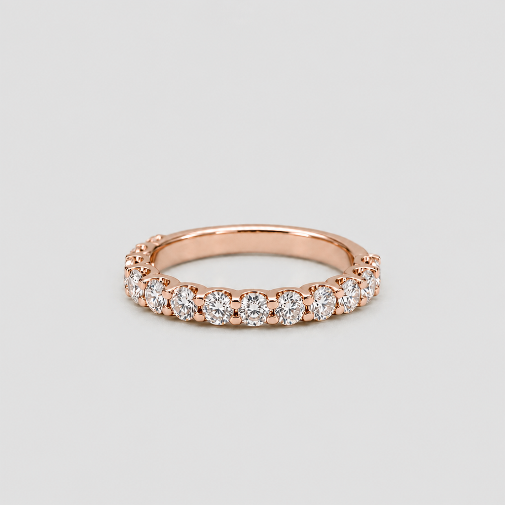 0.60 Ct. Round Cut Lab-Grown Diamond Eternity Band (VS-EF)