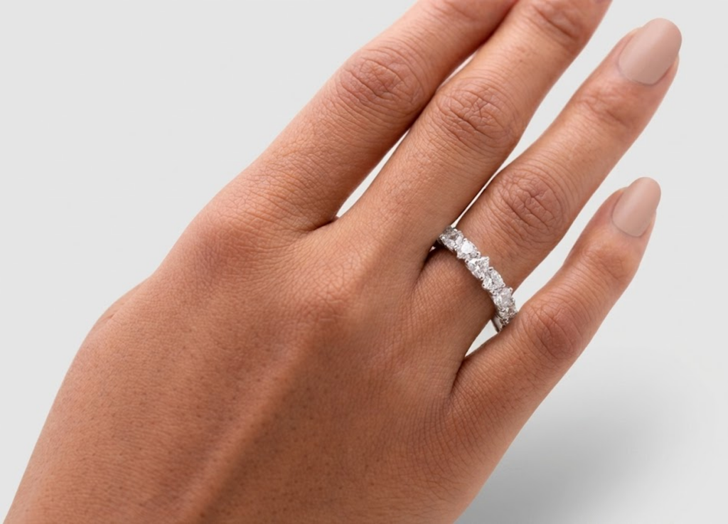 1.00tcw (VS-EF) Oval Cut Lab-Grown Diamond Eternity Band for Women