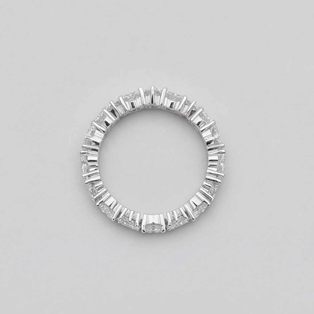 1.00tcw (VS-EF) Heart shape Lab-Grown Diamond Eternity Band for Women