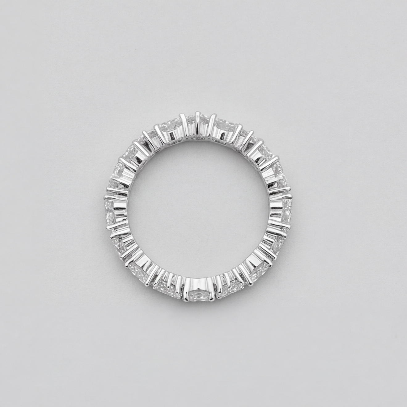 1.00tcw (VS-EF) Heart shape Lab-Grown Diamond Eternity Band for Women