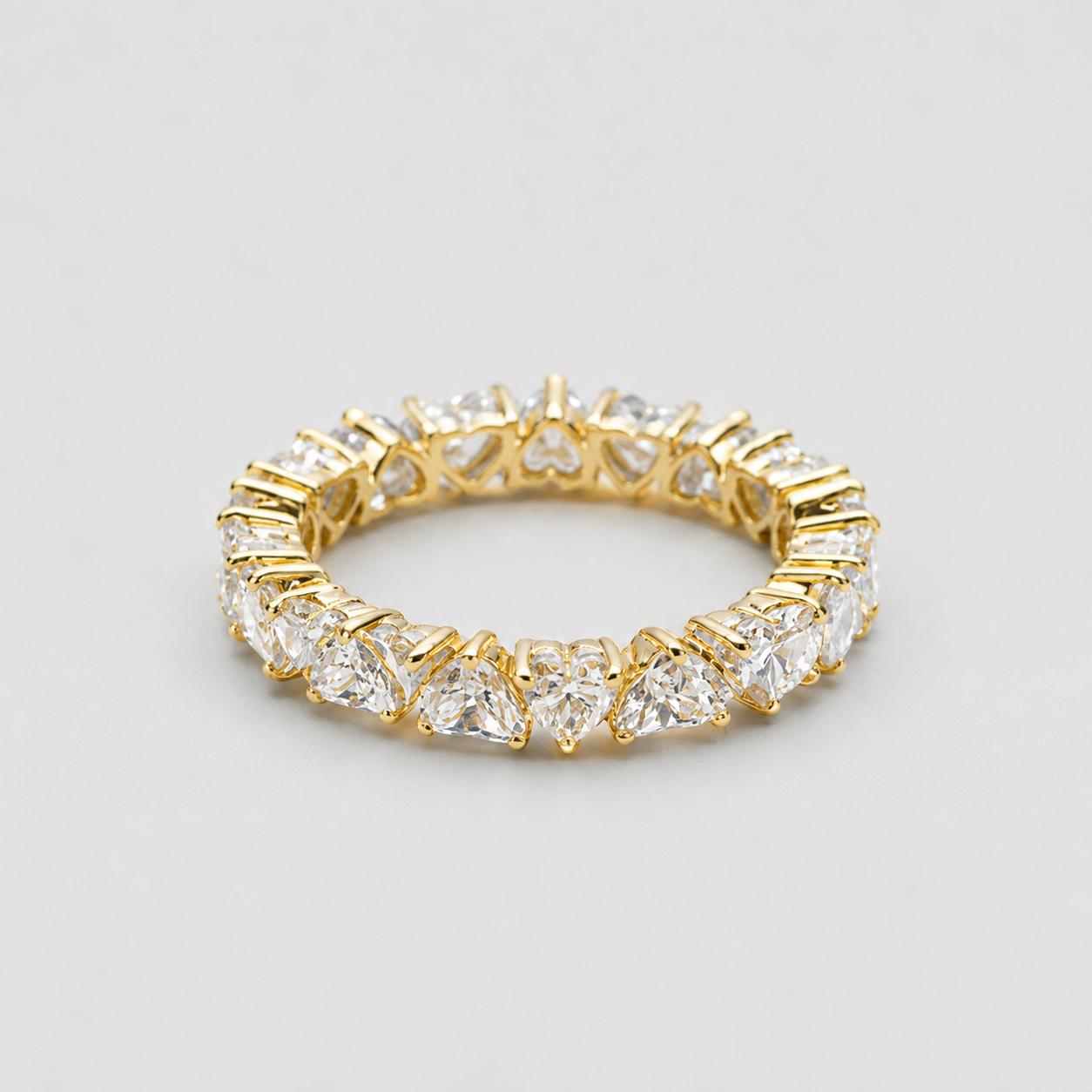 1.00tcw (VS-EF) Heart shape Lab-Grown Diamond Eternity Band for Women