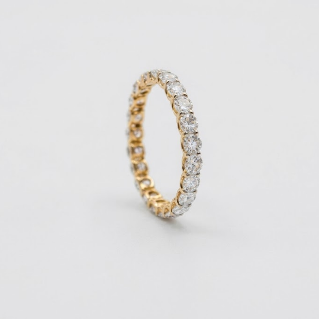 1.00 TCW (VS–EF) Elegant Round Lab-Grown Diamond Eternity Band