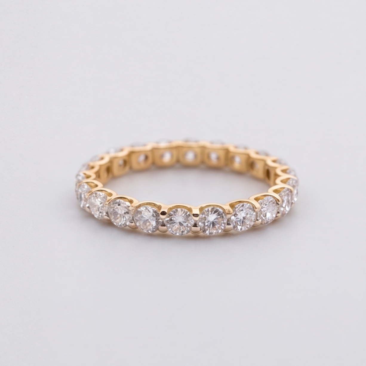 1.00 TCW (VS–EF) Elegant Round Lab-Grown Diamond Eternity Band