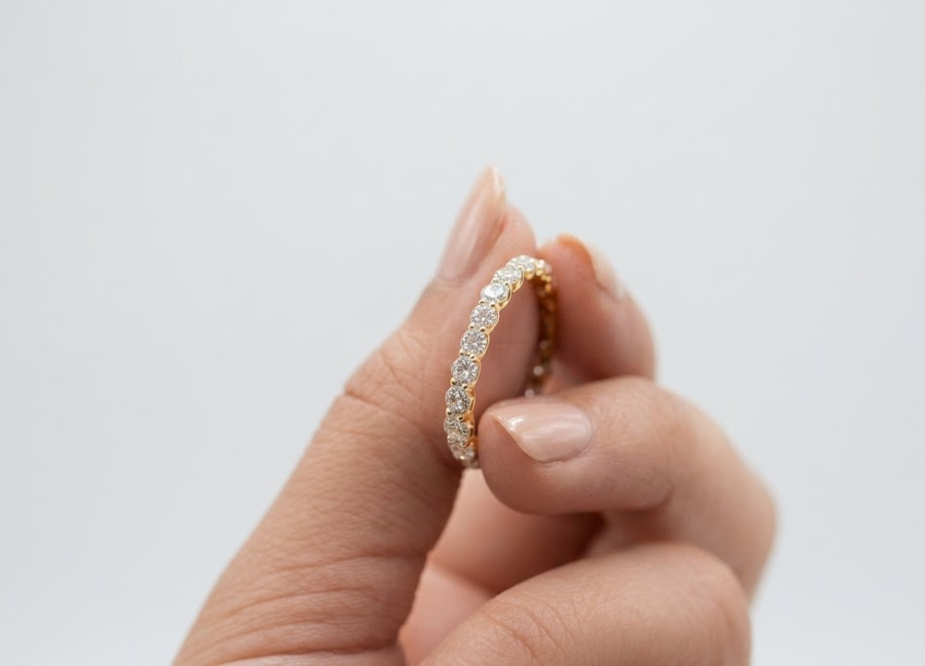 1.00 TCW (VS–EF) Elegant Round Lab-Grown Diamond Eternity Band