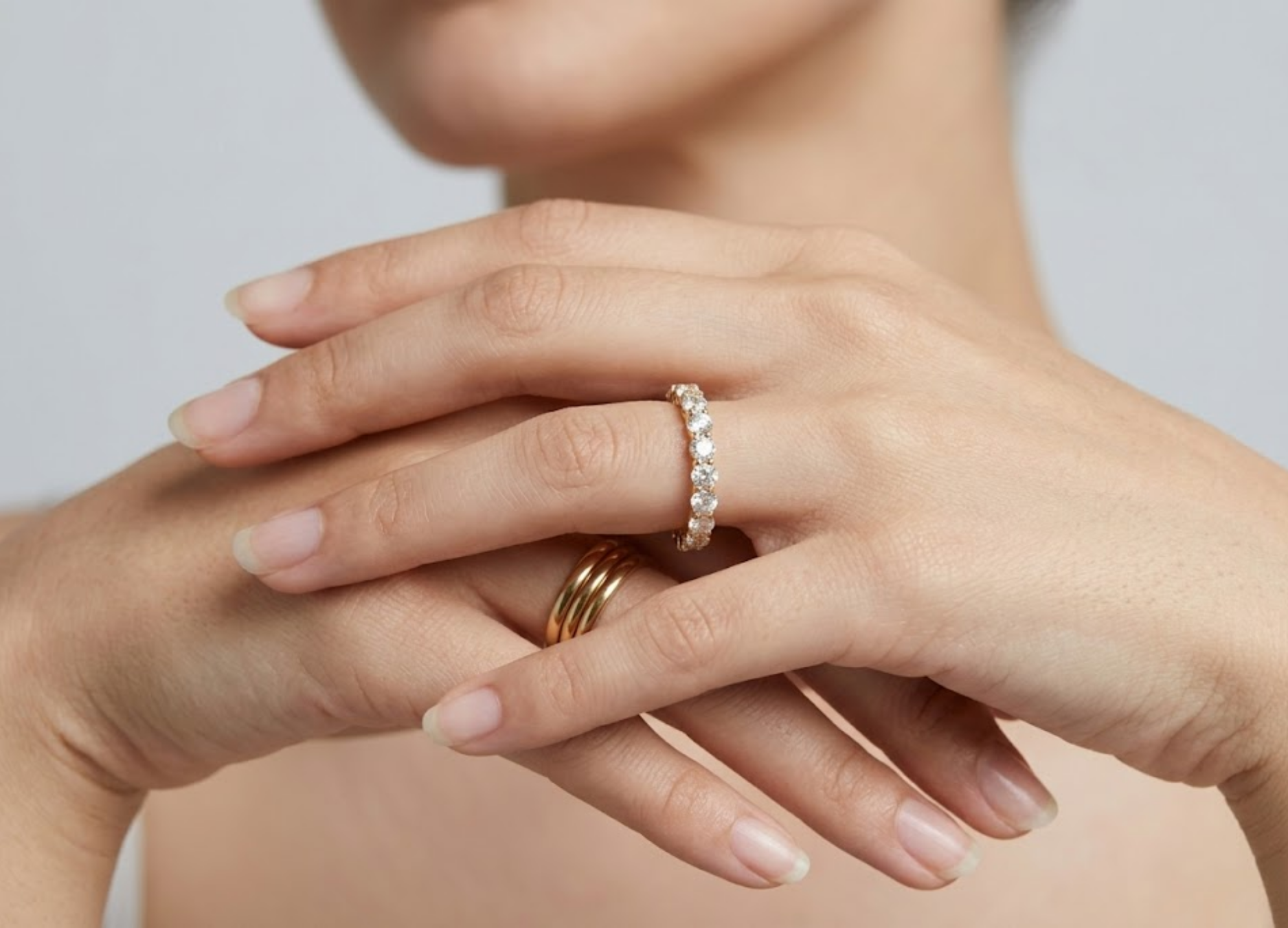 1.00 TCW (VS–EF) Elegant Round Lab-Grown Diamond Eternity Band