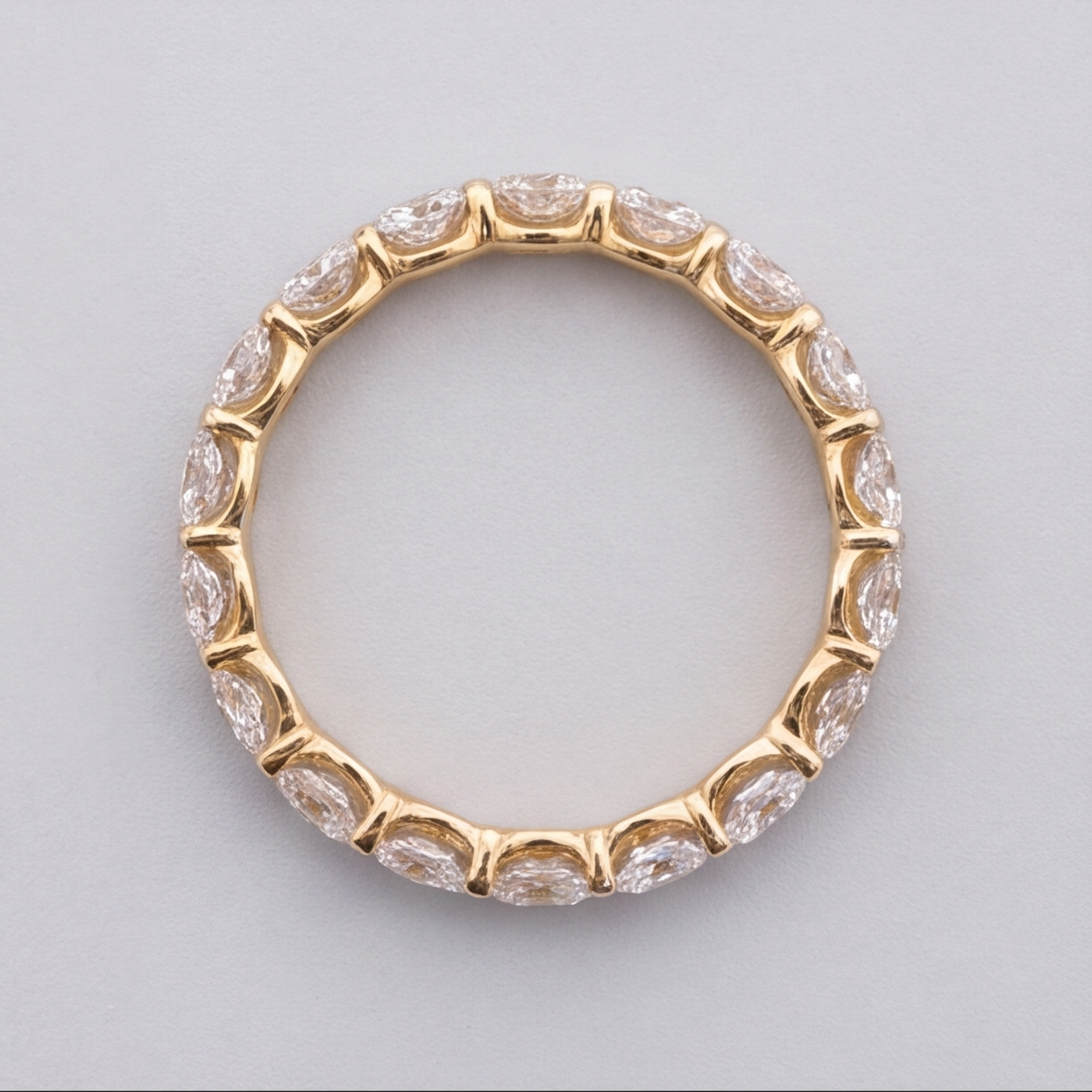 1.00 TCW (VS–EF) Elegant Round Lab-Grown Diamond Eternity Band