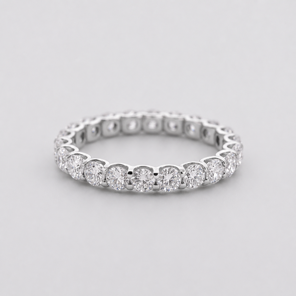 1.00 TCW (VS–EF) Elegant Round Lab-Grown Diamond Eternity Band
