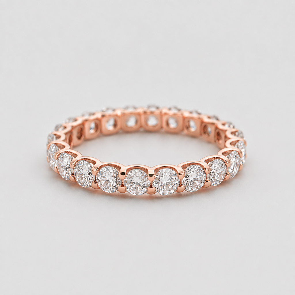 1.00 TCW (VS–EF) Elegant Round Lab-Grown Diamond Eternity Band