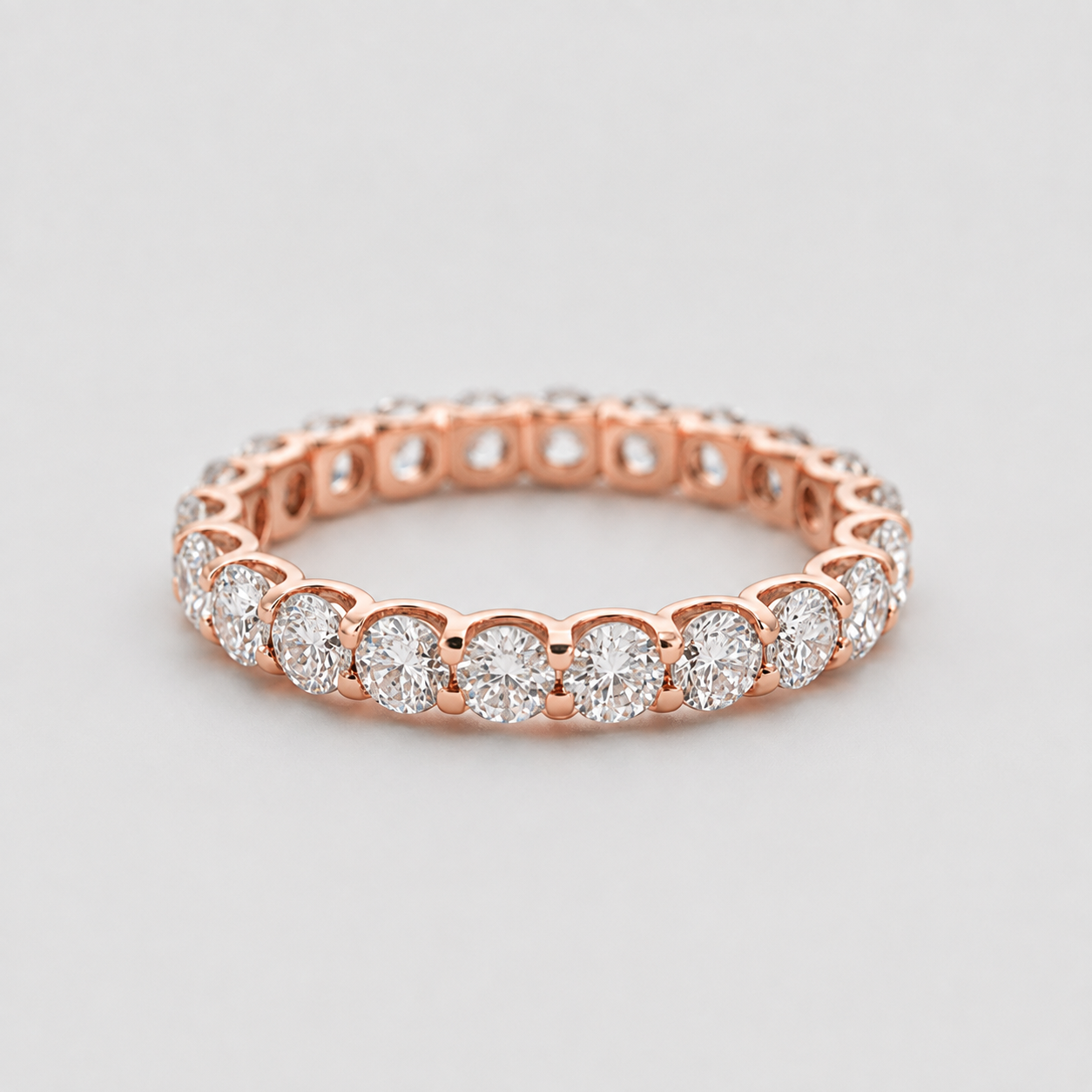 1.00 TCW (VS–EF) Elegant Round Lab-Grown Diamond Eternity Band