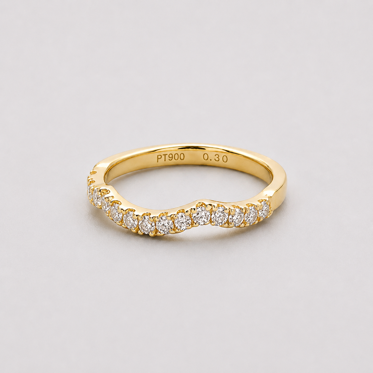 0.10 TCW (VS–EF) Twisted Lab-Grown Diamond Wedding Band for Women