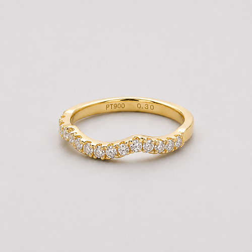 0.10 TCW (VS–EF) Twisted Lab-Grown Diamond Wedding Band for Women