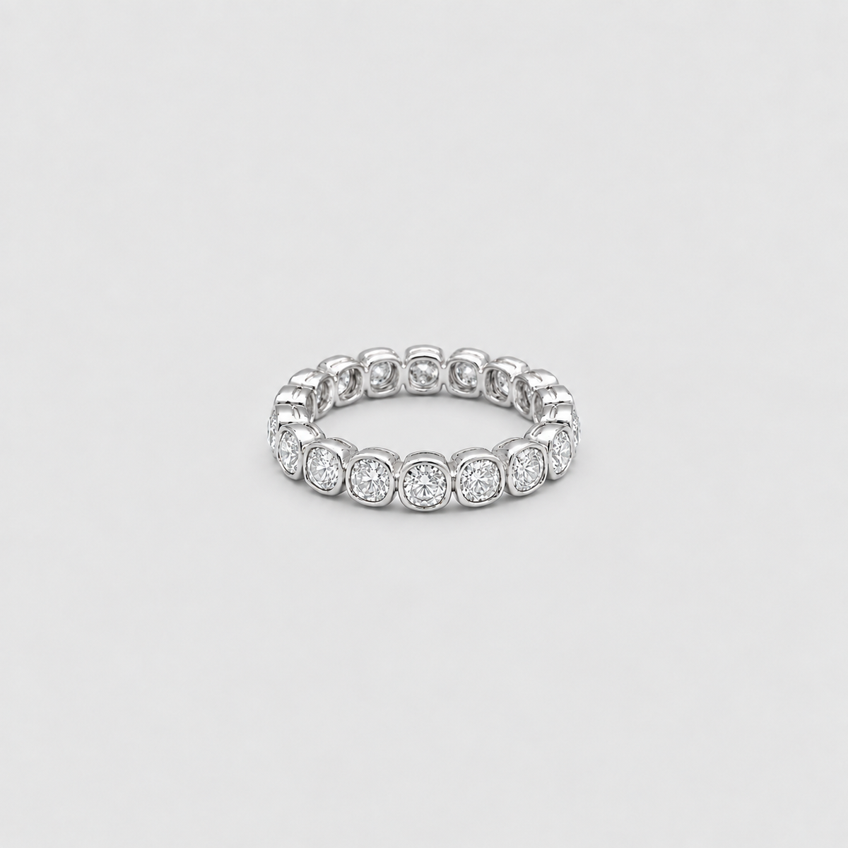 3.5 Ct. Lab-Grown Diamond Cushion Cut Eternity Band Ring (EF/VVS-VS)