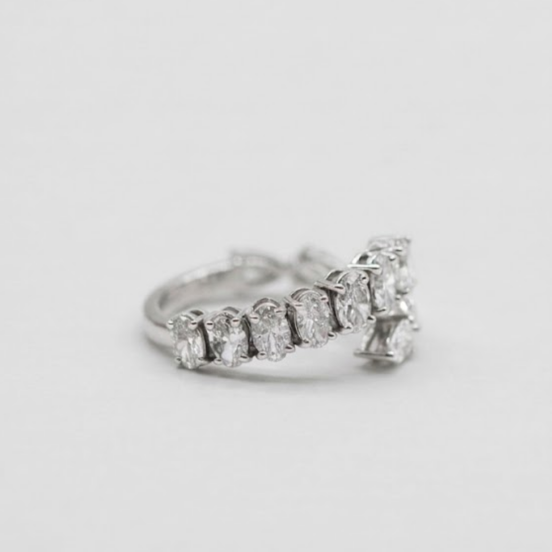 3 Ct. Lab-Grown Diamond Open Band Multi Cut Ring (VS-EF)