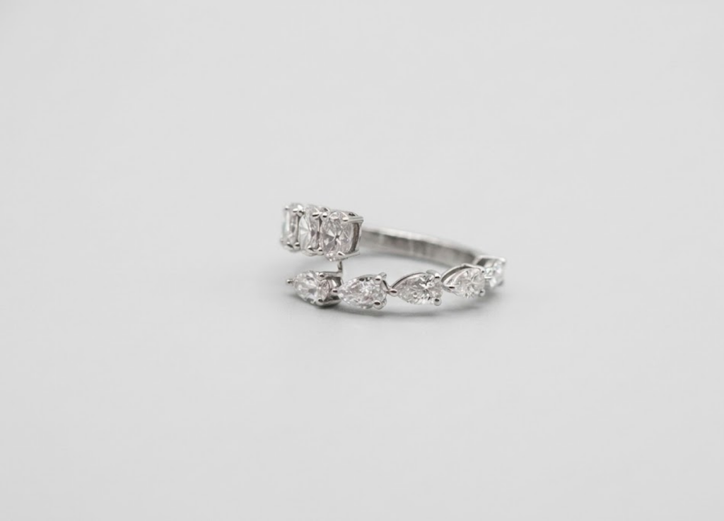 1.80 TCW (VS-EF) Round Cut Lab-Grown Diamond Open Band Ring for Women