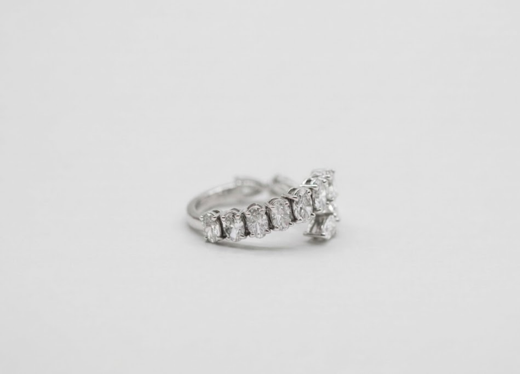 1.80 TCW (VS-EF) Round Cut Lab-Grown Diamond Open Band Ring for Women