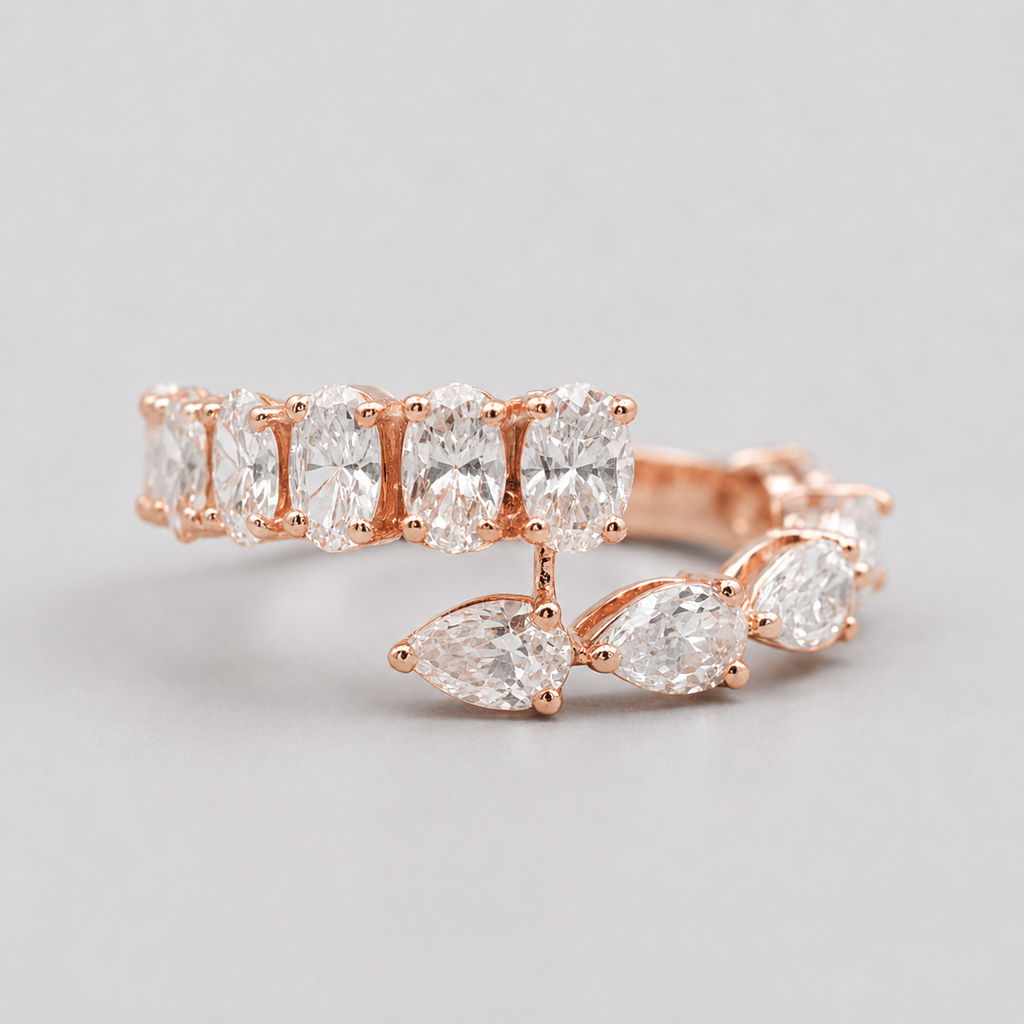 1.80 Ct. Lab-Grown Diamond Open Band Round Cut Ring (VS-EF)