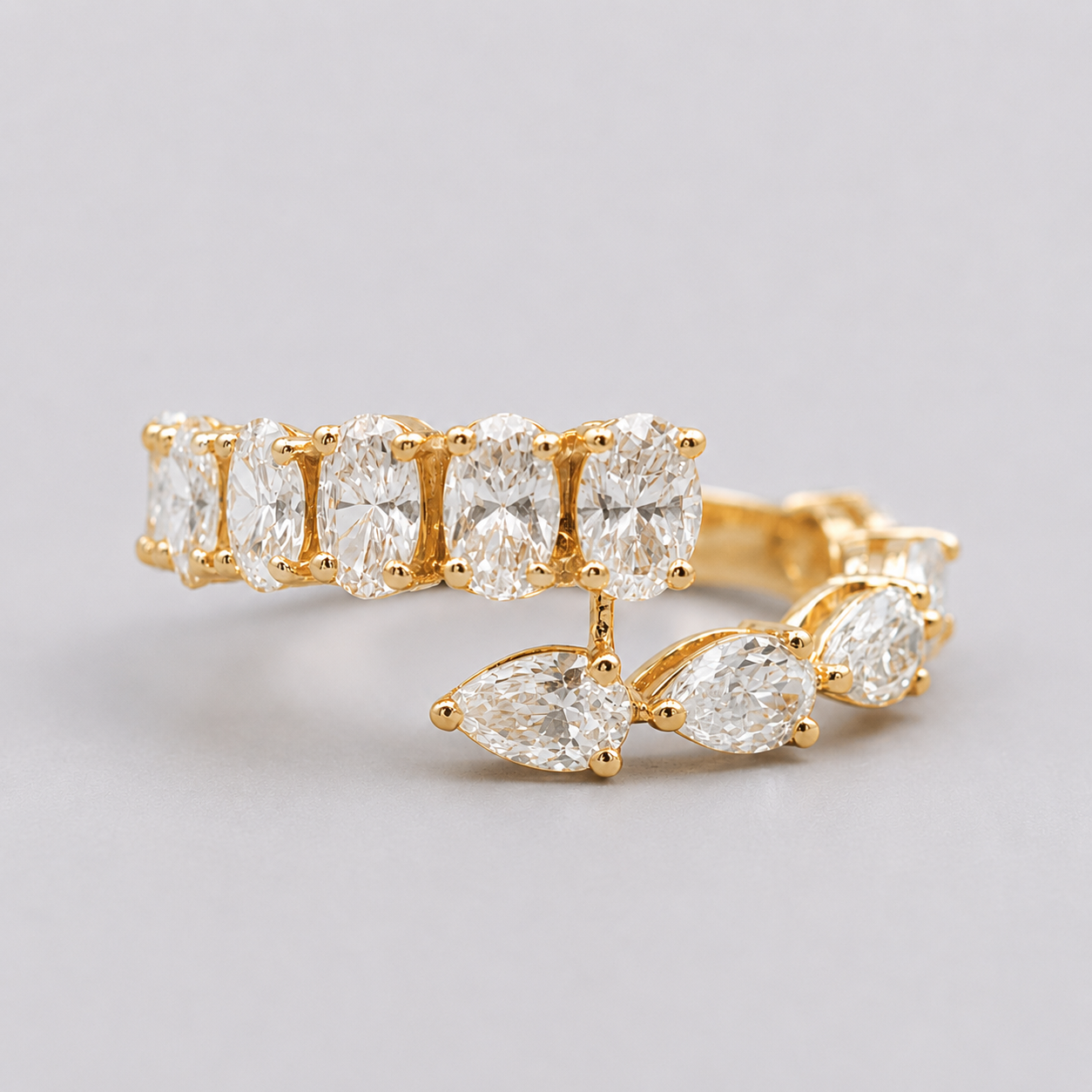 1.80 Ct. Lab-Grown Diamond Open Band Round Cut Ring (VS-EF)