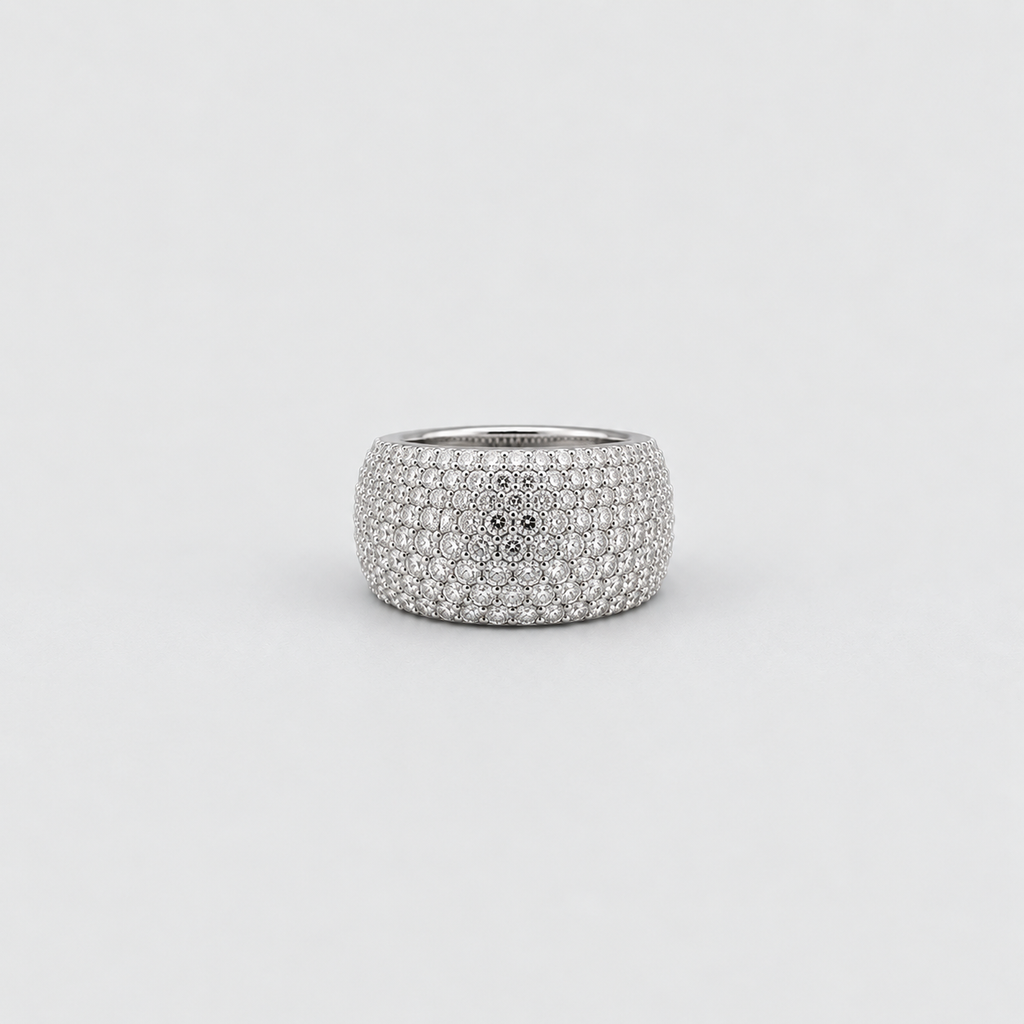 2.50 Ct. Dome Pavé Lab-Grown Diamond Statement Ring (EF/VVS-VS)