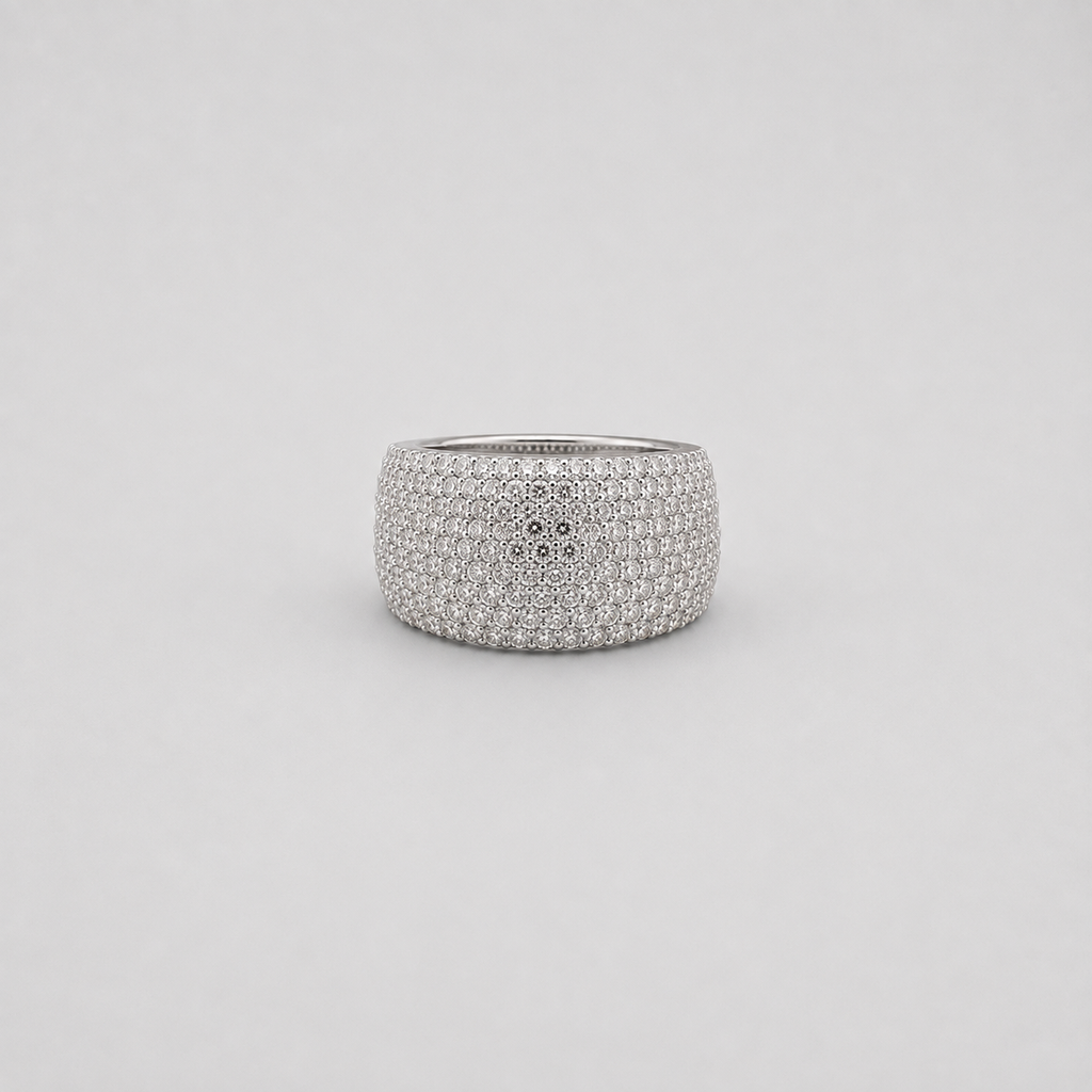 2.50 Ct. Dome Pavé Lab-Grown Diamond Statement Ring (VS-EF)
