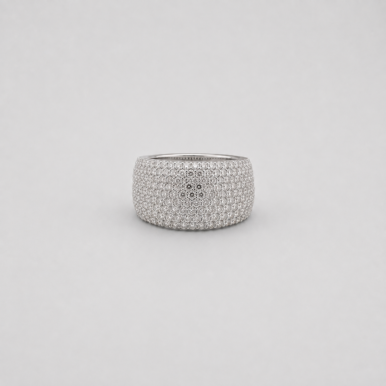 2.50 Ct. Dome Pavé Lab-Grown Diamond Statement Ring (VS-EF)