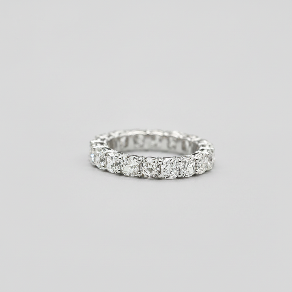 4.50 Ct. Cushion Cut Lab-Grown Diamond Eternity Band (EF/VVS-VS)