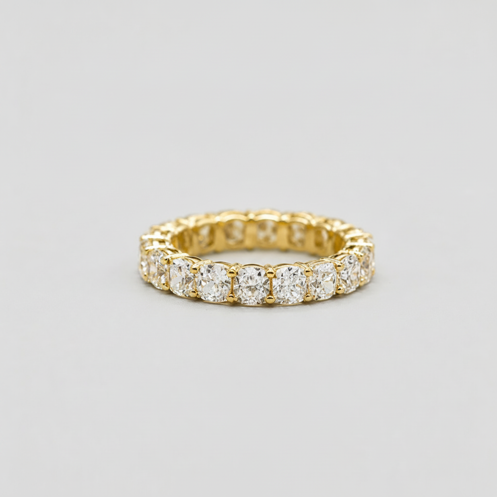 4.50 Ct. Cushion Cut Lab-Grown Diamond Eternity Band (EF/VVS-VS)