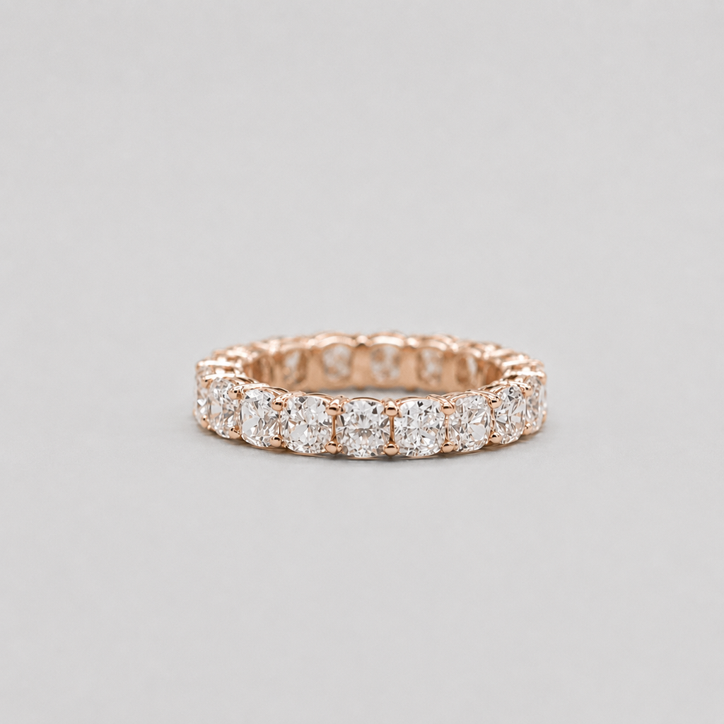 1 Ct. Cushion Cut Lab-Grown Diamond Eternity Band (VS-EF)