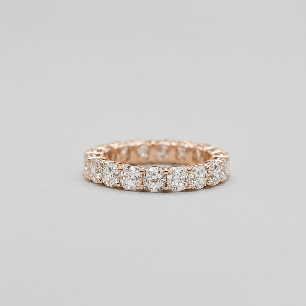 4.50 Ct. Cushion Cut Lab-Grown Diamond Eternity Band (EF/VVS-VS)