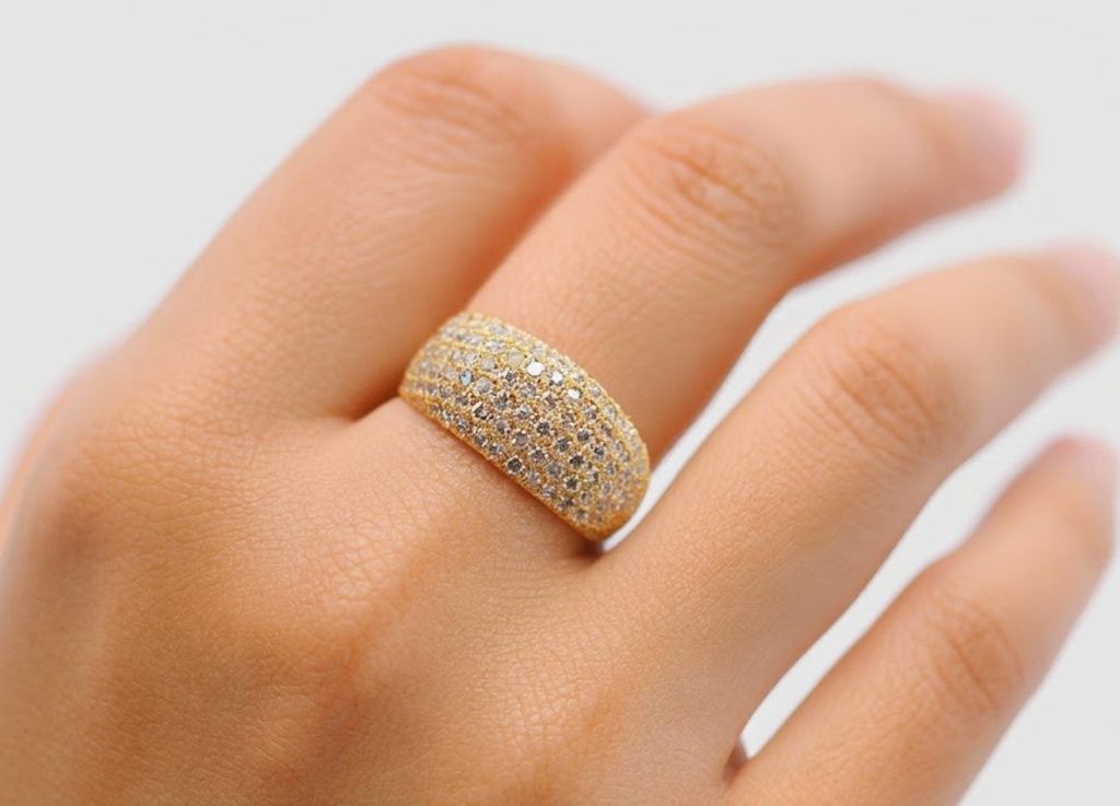 0.80tcw  (VS-EF) Wide Pavé Lab-Grown Diamond Band Ring for Women