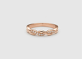 0.10tcw  (VS-EF) Twisted Infinity Lab-Grown Diamond Wedding Band for Women