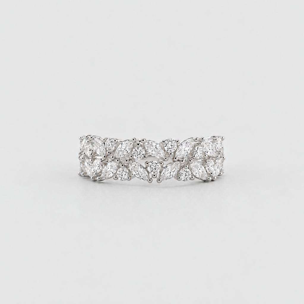 1.90 Ct. Lab Grown Diamond Designer Cluster Ring (EF/VVS-VS)
