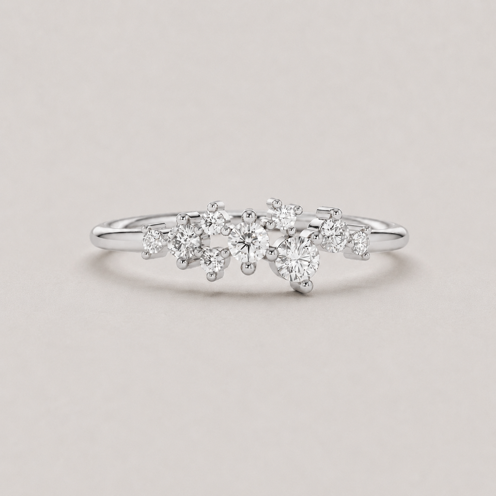 Cluster Ring in Lab Grown Diamond 0.15 Ct. (VS-EF)