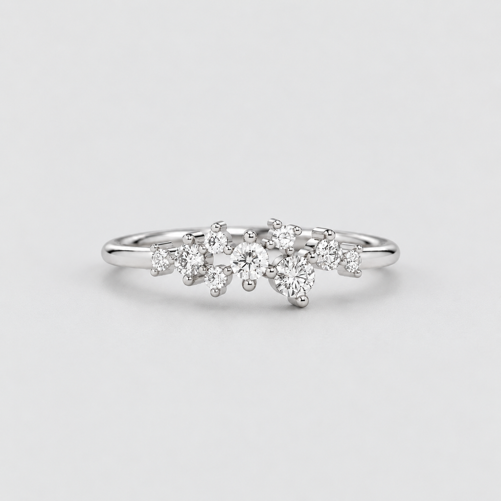 Cluster Ring in Lab Grown Diamond 0.15 Ct. (EF/VVS-VS)