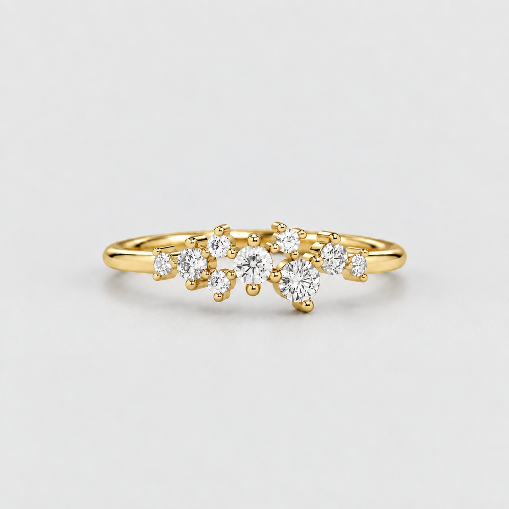 Cluster Ring in Lab Grown Diamond 0.15 Ct. (EF/VVS-VS)