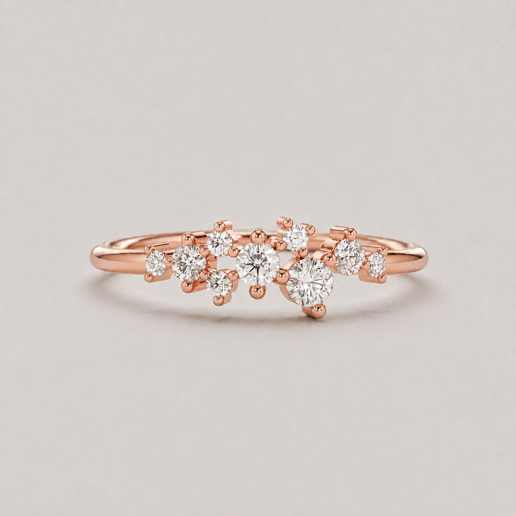 Cluster Ring in Lab Grown Diamond 0.15 Ct. (VS-EF)