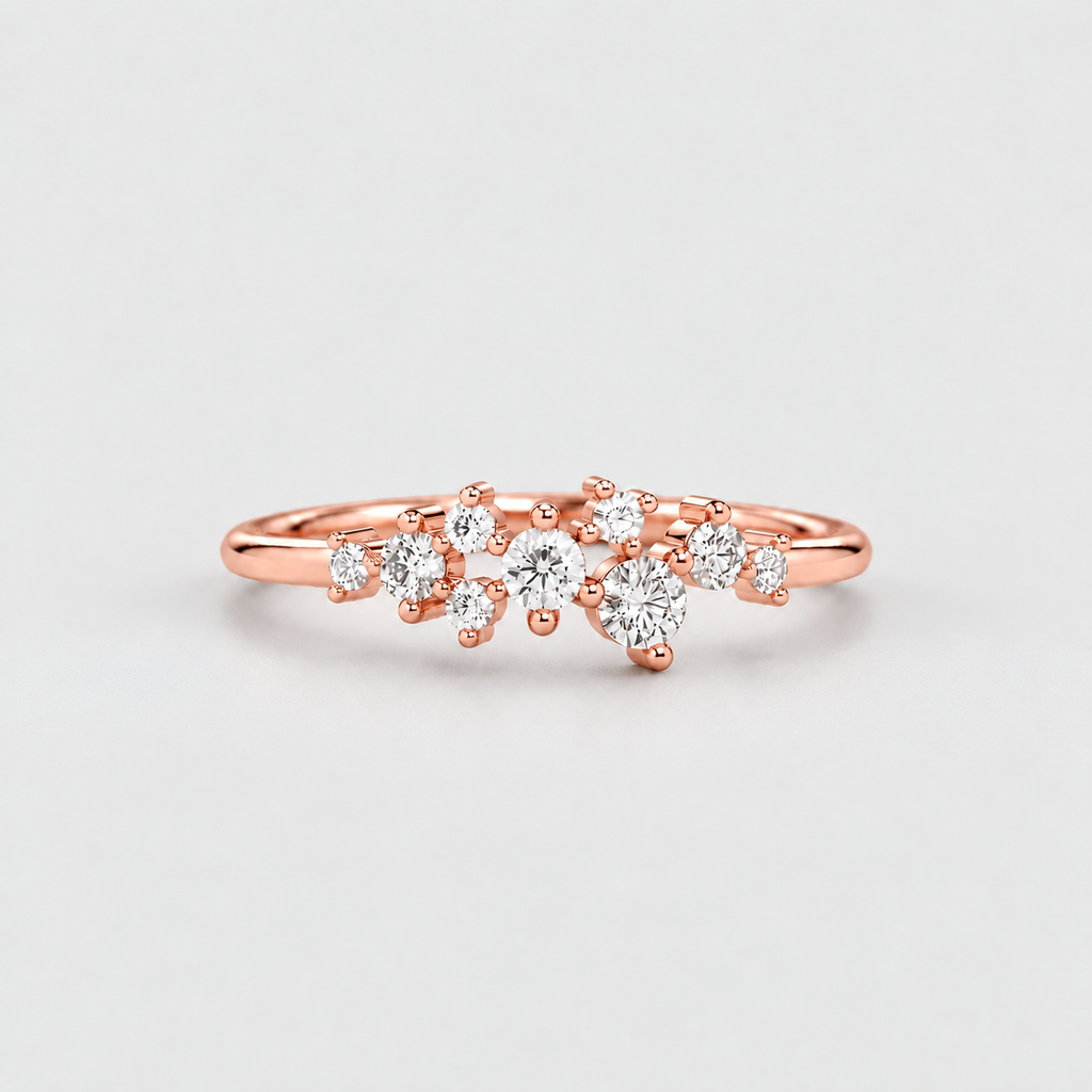 Cluster Ring in Lab Grown Diamond 0.15 Ct. (EF/VVS-VS)