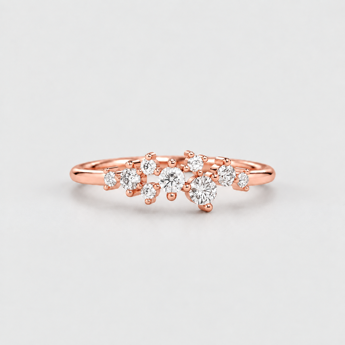 Cluster Ring in Lab Grown Diamond 0.15 Ct. (EF/VVS-VS)
