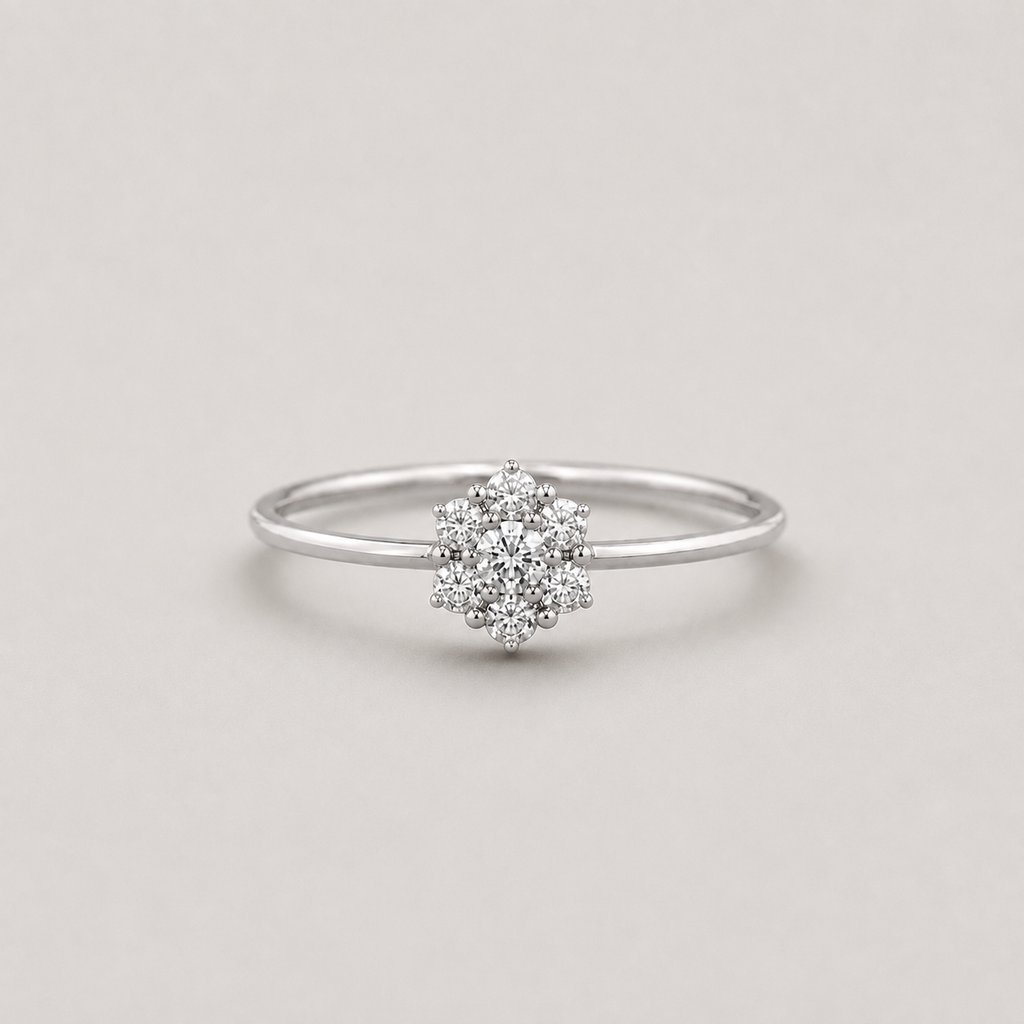 Lab Grown Diamond Round Cut 0.15 Ct. Cluster Ring (VS-EF)