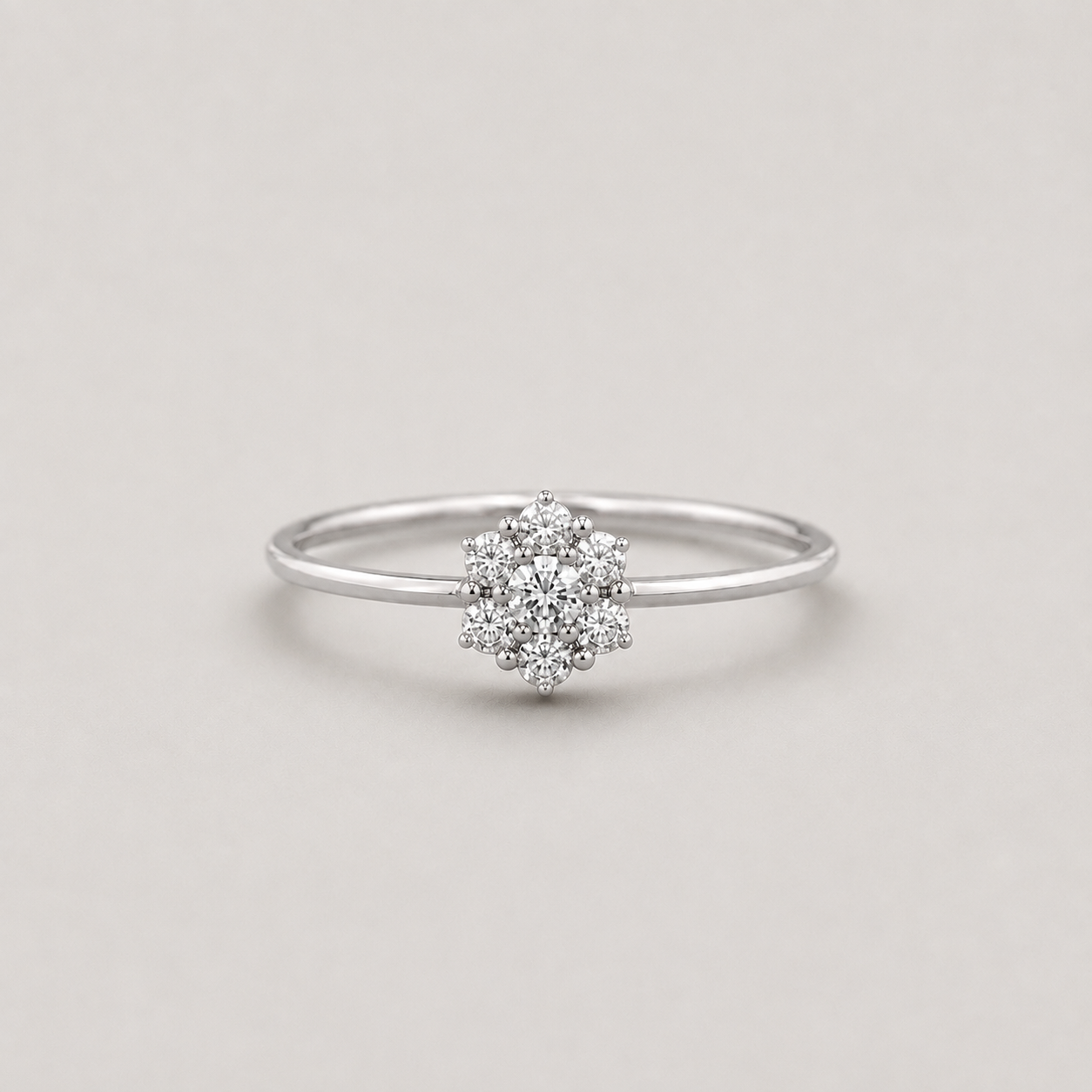 Lab Grown Diamond Round Cut 0.15 Ct. Cluster Ring (VS-EF)